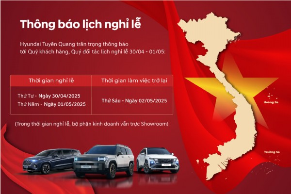 THÔNG BÁO LỊCH NGHỈ LỄ 30/4 & 01/05