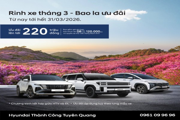 RINH XE THÁNG 3 – BAO LA ƯU ĐÃI
